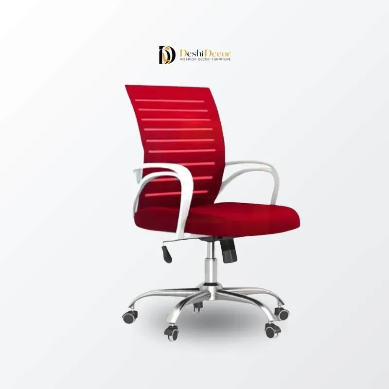 Ergonomic executive chair (red)