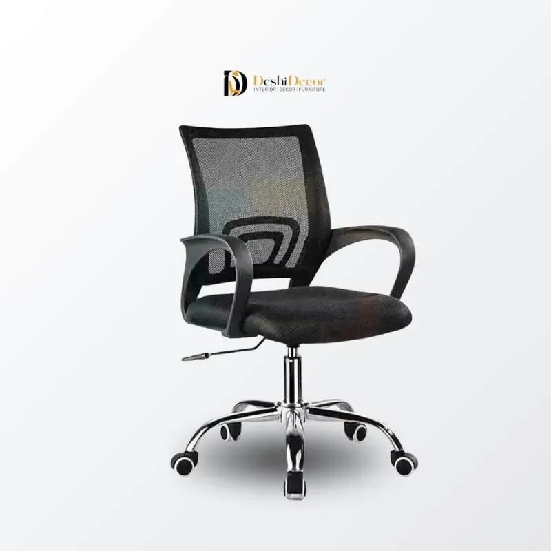 Mesh Executive Chair with SS Base (lumbar support and chromebase)