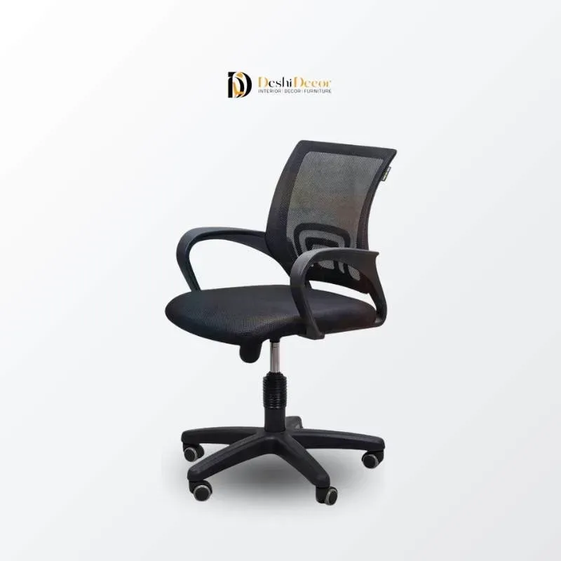 Mesh Executive Chair with Plastic Base (back-side view)