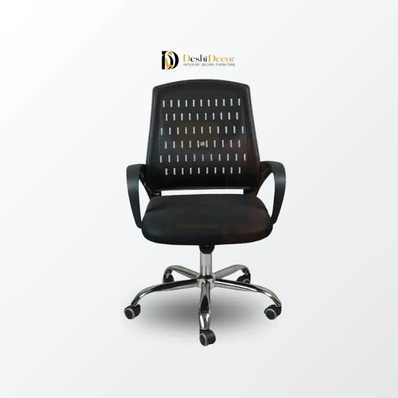 Back Support Manager Chair with Dim Mesh (side facing view)