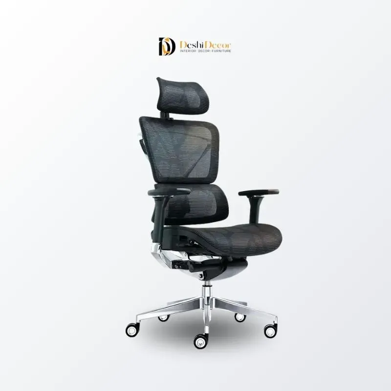 Stylish Ergonomic Mesh Boss Chair (components)