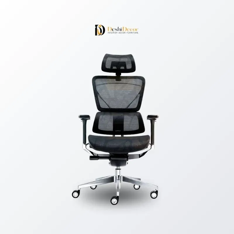 Stylish Ergonomic Mesh Boss Chair (components)