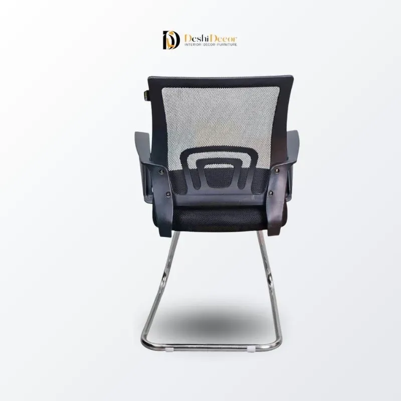 Mid-Back Mesh Visitor Chair (right angular view)