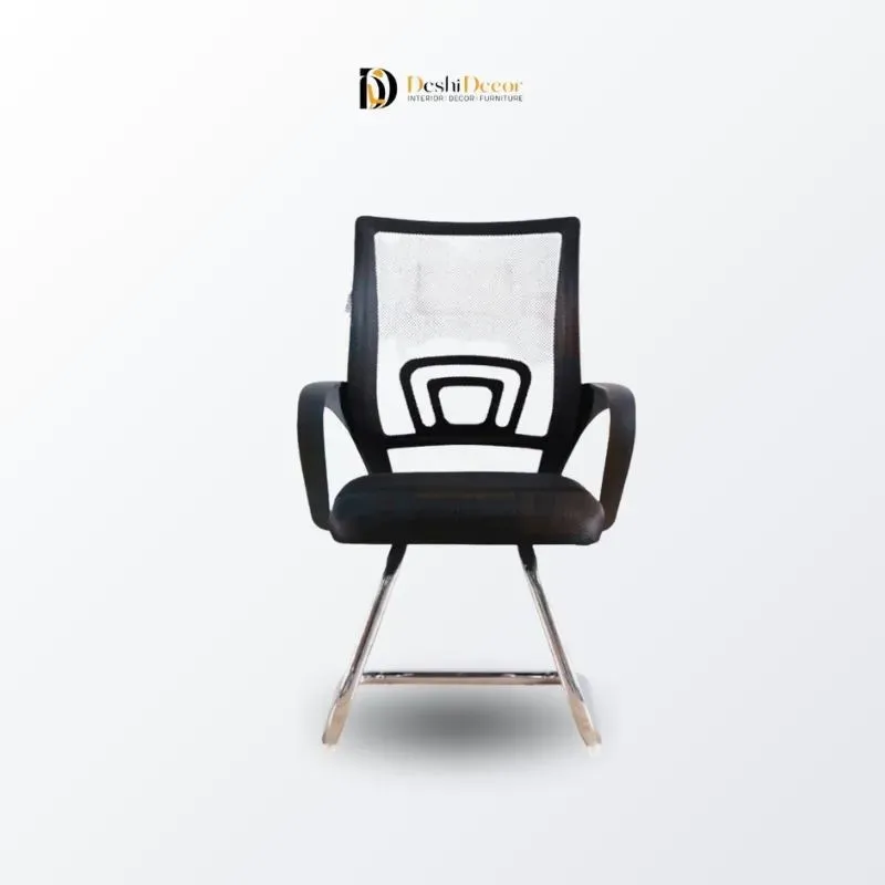 Mid-Back Mesh Visitor Chair (right angular view)