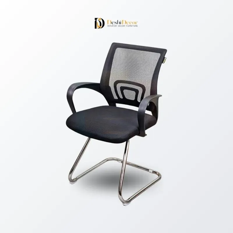 Mid-Back Mesh Visitor Chair (right angular view)